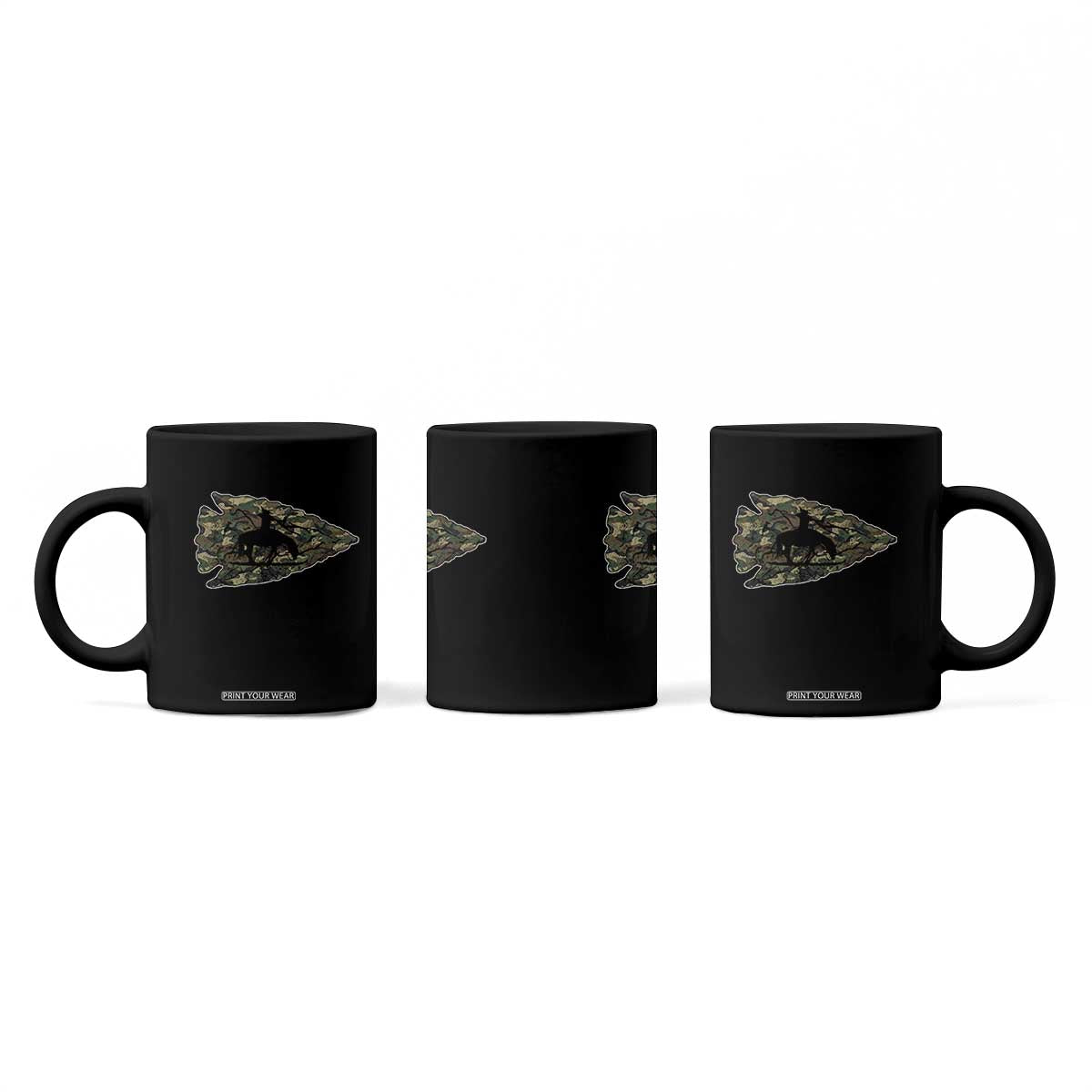 Arrowhead Hunter Native American Camouflage USA Flag Coffee Mug