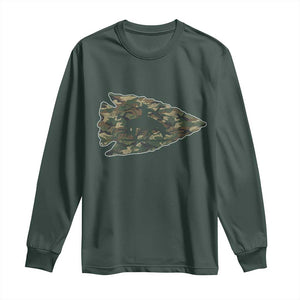 Arrowhead Hunter Native American Camouflage USA Flag Long Sleeve Shirt