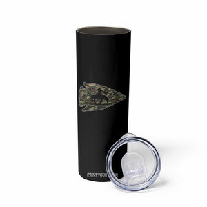 Arrowhead Hunter Native American Camouflage USA Flag Skinny Tumbler