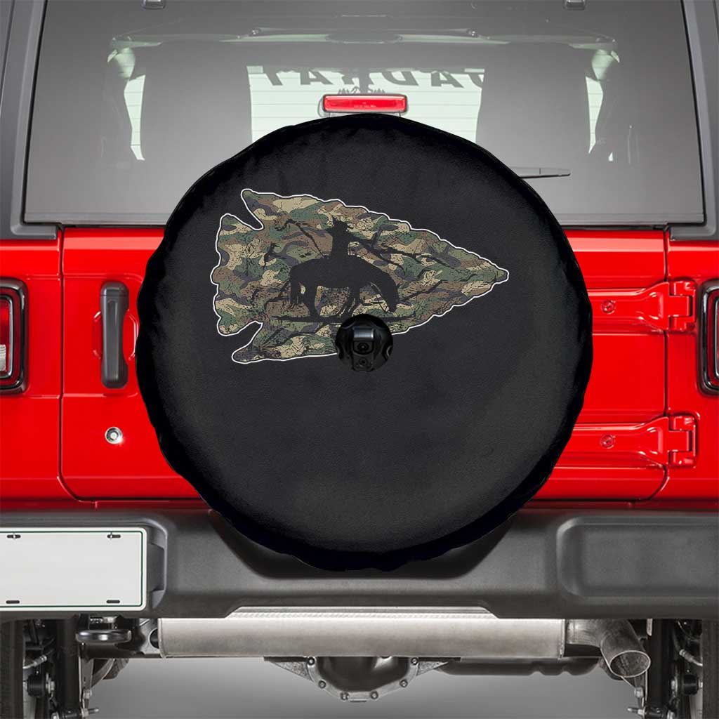 Arrowhead Hunter Native American Camouflage USA Flag Spare Tire Cover