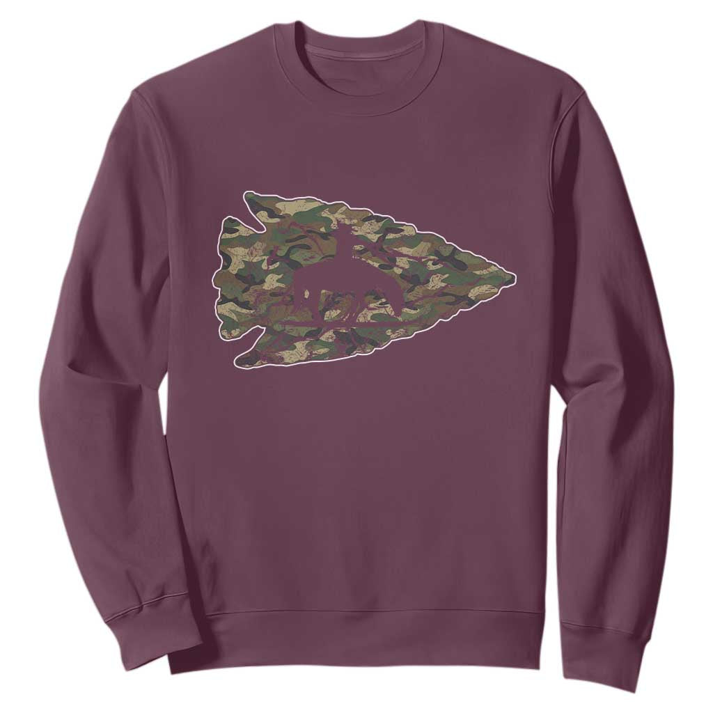 Arrowhead Hunter Native American Camouflage USA Flag Sweatshirt