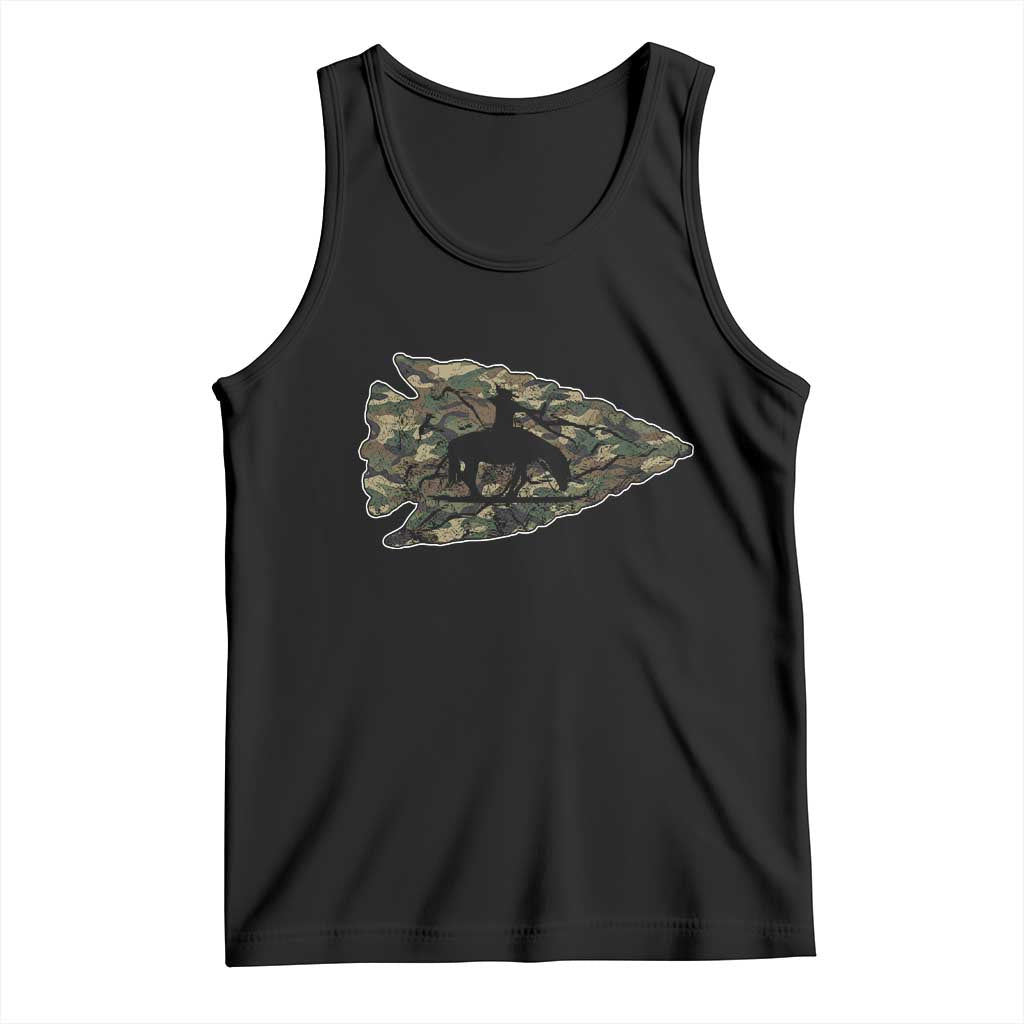 Arrowhead Hunter Native American Camouflage USA Flag Tank Top TS14 Black Print Your Wear