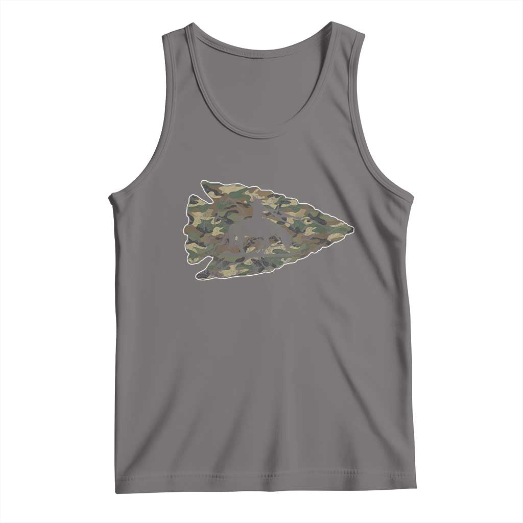 Arrowhead Hunter Native American Camouflage USA Flag Tank Top