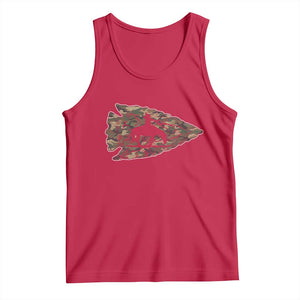 Arrowhead Hunter Native American Camouflage USA Flag Tank Top