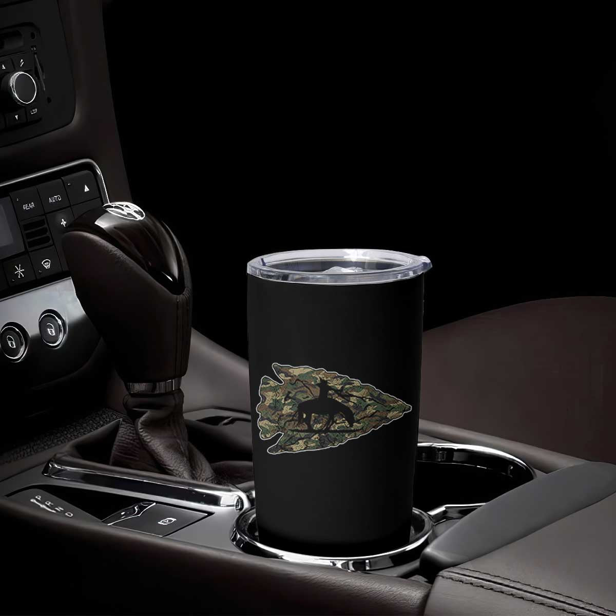 Arrowhead Hunter Native American Camouflage USA Flag Tumbler Cup
