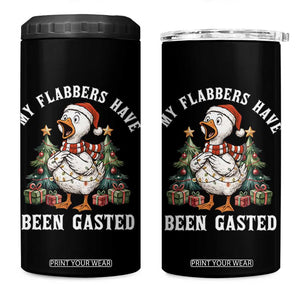 My Flabbers Have Been Gasted 4 in 1 Can Cooler Tumbler Funny Goose Christmas TS14 One Size: 16 oz Black Print Your Wear