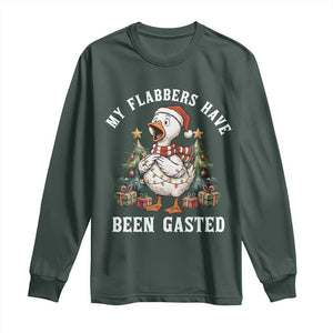 My Flabbers Have Been Gasted Long Sleeve Shirt Funny Goose Christmas TS14 Dark Forest Green Print Your Wear