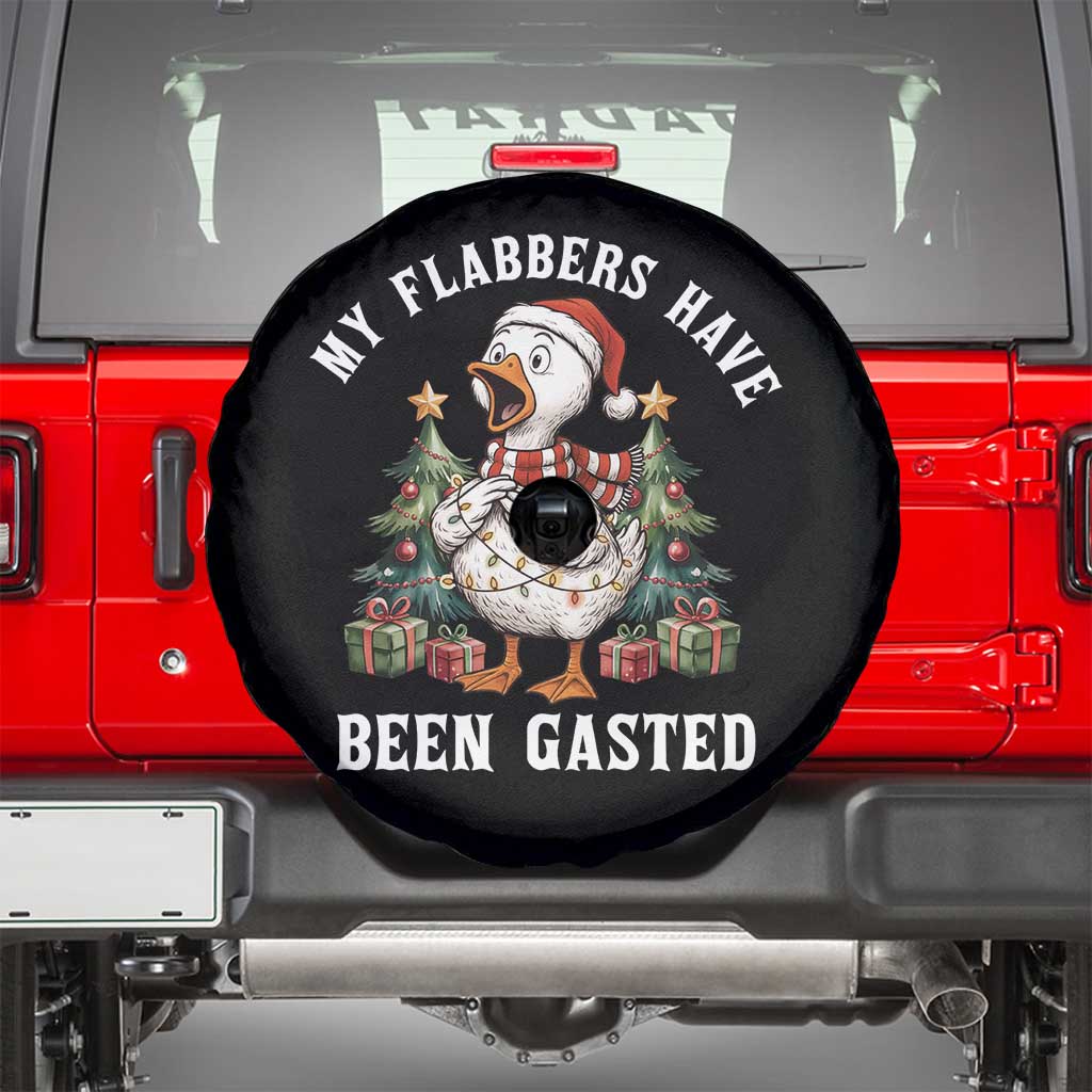My Flabbers Have Been Gasted Spare Tire Cover Funny Goose Christmas TS14 Black Print Your Wear