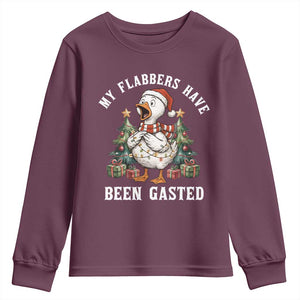 My Flabbers Have Been Gasted Youth Sweatshirt Funny Goose Christmas TS14 Maroon Print Your Wear