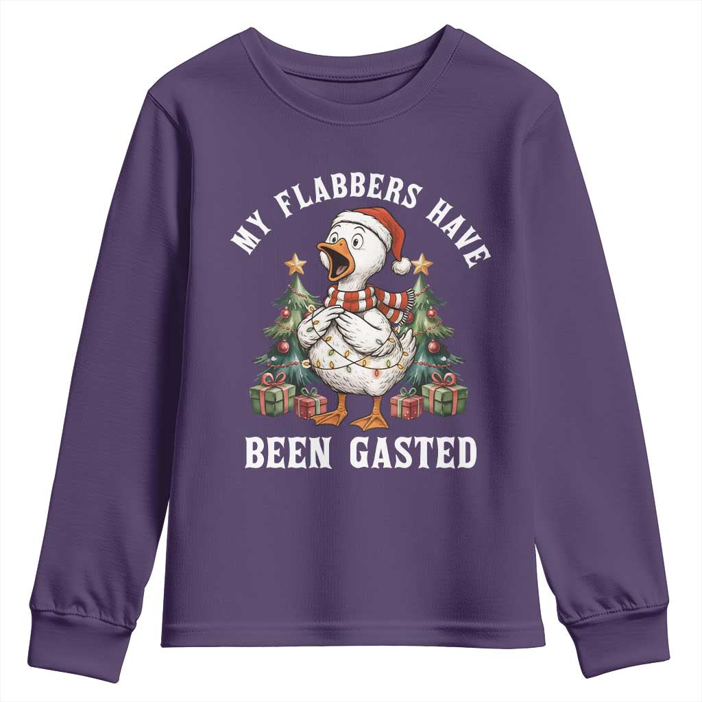 My Flabbers Have Been Gasted Youth Sweatshirt Funny Goose Christmas TS14 Purple Print Your Wear