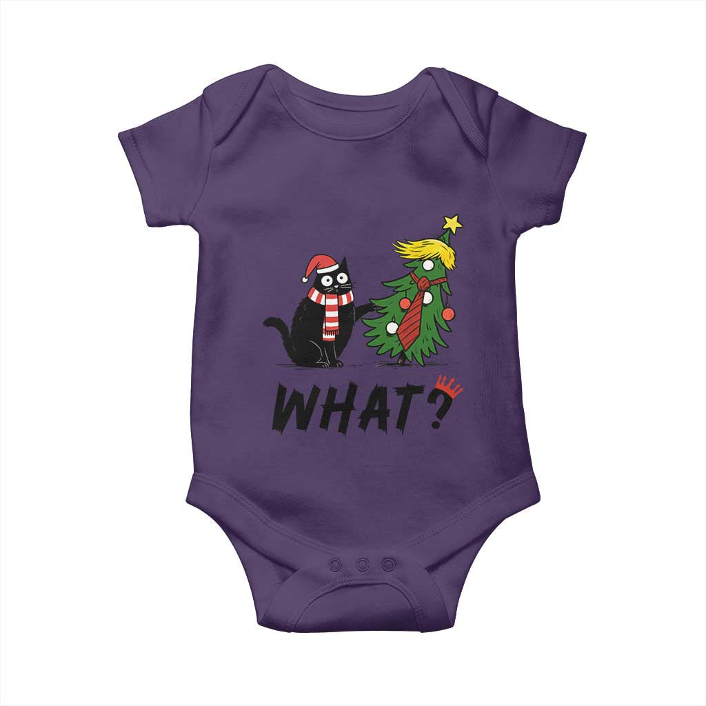 Black Cat What Christmas Baby Onesie Anti Trump Protest TS14 Purple Print Your Wear