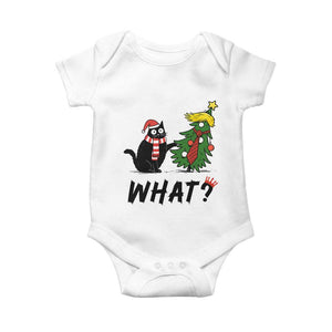 Black Cat What Christmas Baby Onesie Anti Trump Protest TS14 White Print Your Wear