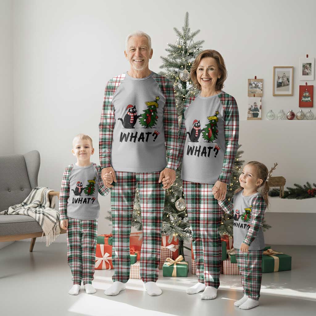 Black Cat What Christmas Plaid Pajama Set Anti Trump Protest TS14 Christmas Plaid Print Your Wear