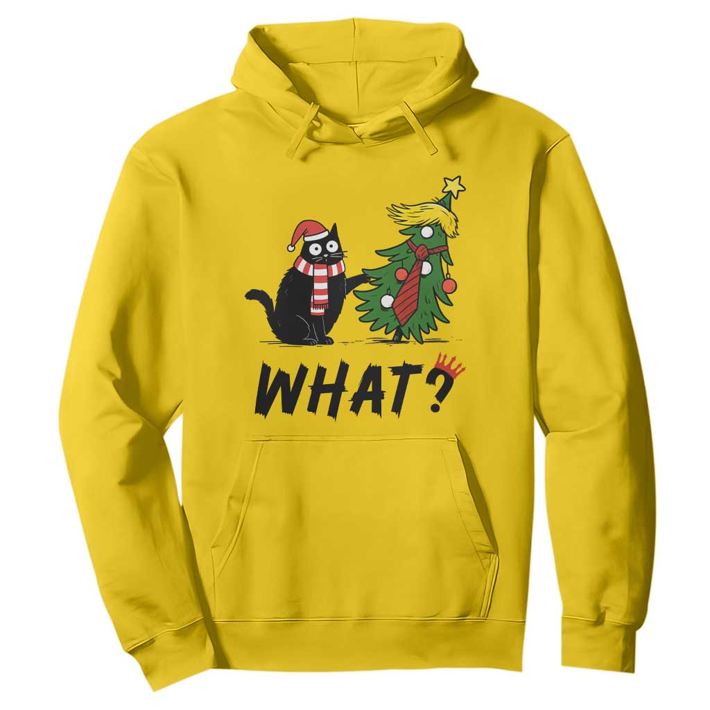 Black Cat What Christmas Hoodie Anti Trump Protest - Print Your Wear