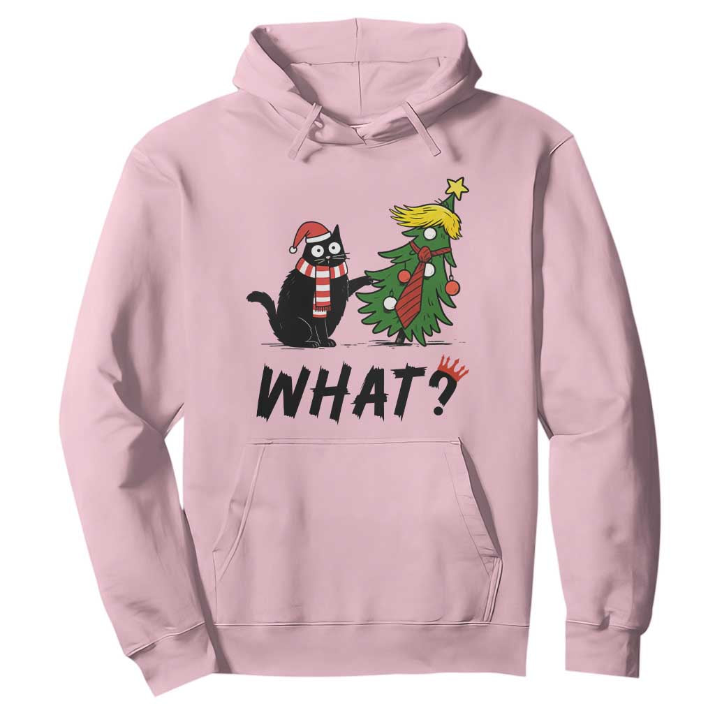 Black Cat What Christmas Hoodie Anti Trump Protest - Print Your Wear