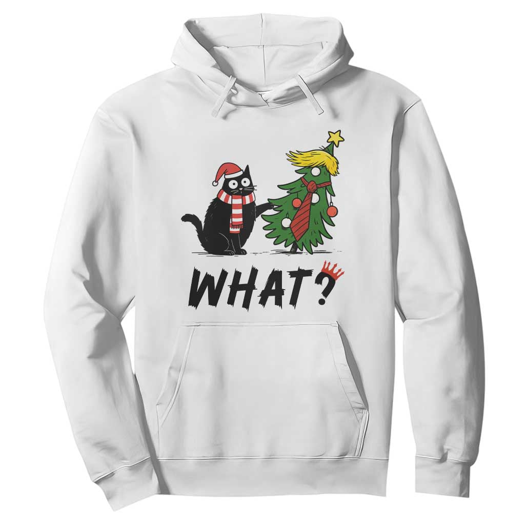 Black Cat What Christmas Hoodie Anti Trump Protest - Print Your Wear