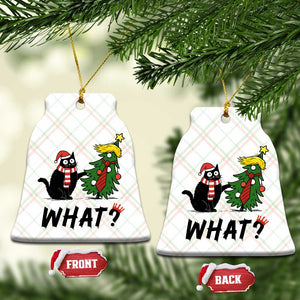 Black Cat What Christmas Ceramic Ornament Anti Trump Protest TS14 Print Your Wear