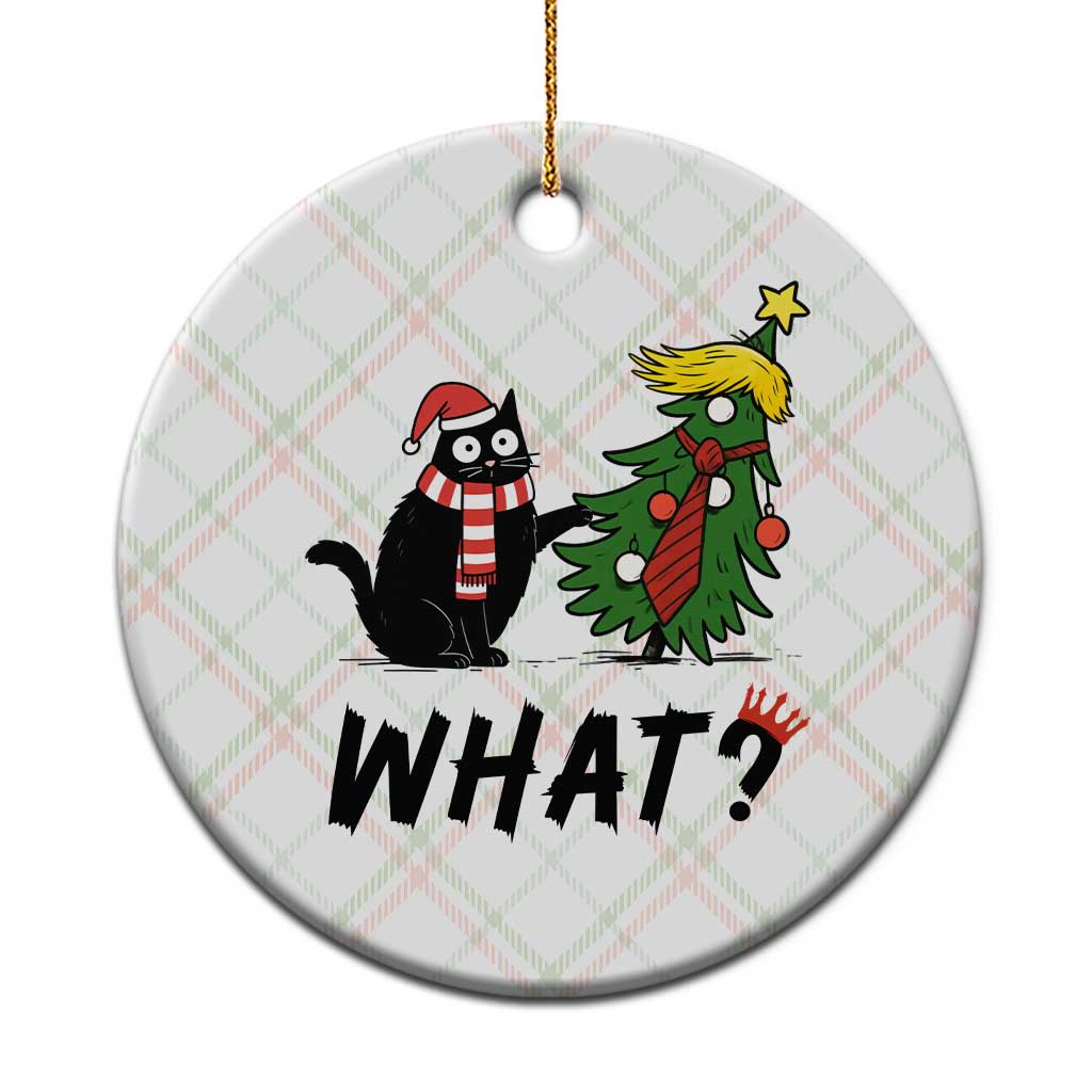 Black Cat What Christmas Ceramic Ornament Anti Trump Protest TS14 1pc Christmas Plaid Print Your Wear