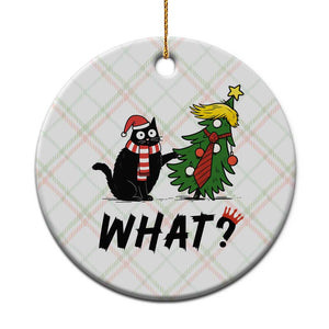 Black Cat What Christmas Ceramic Ornament Anti Trump Protest TS14 1pc Christmas Plaid Print Your Wear