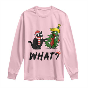 Black Cat What Christmas Long Sleeve Shirt Anti Trump Protest - Print Your Wear
