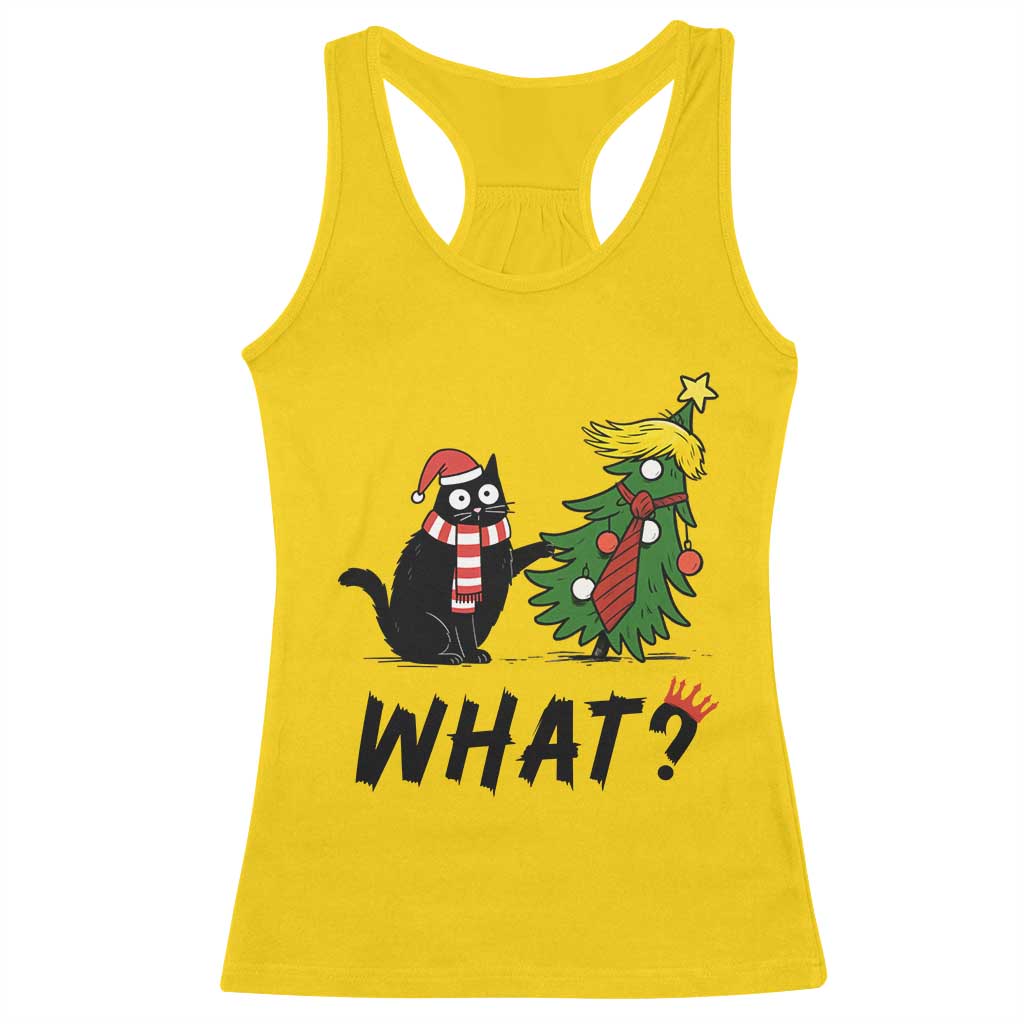 Black Cat What Christmas Racerback Tank Top Anti Trump Protest TS14 Daisy Print Your Wear