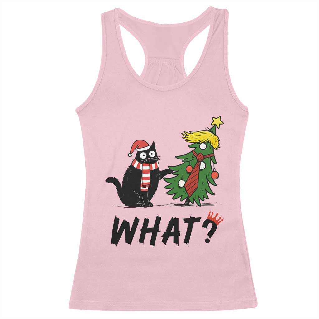 Black Cat What Christmas Racerback Tank Top Anti Trump Protest TS14 Light Pink Print Your Wear