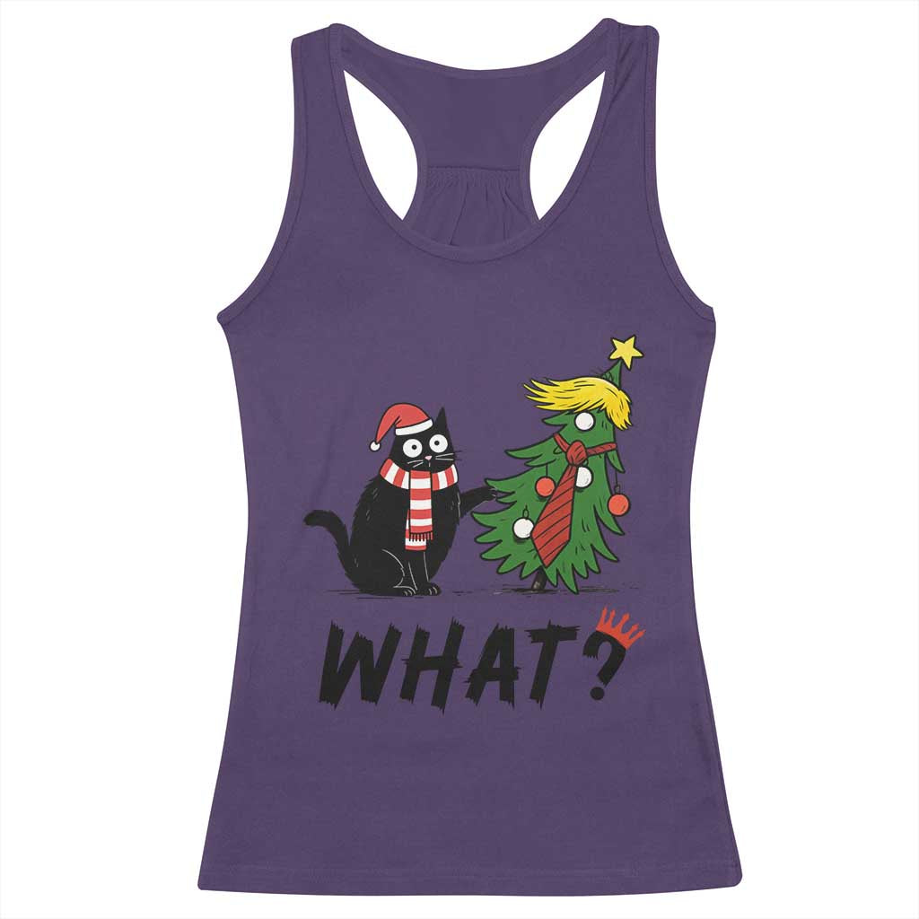 Black Cat What Christmas Racerback Tank Top Anti Trump Protest TS14 Purple Print Your Wear