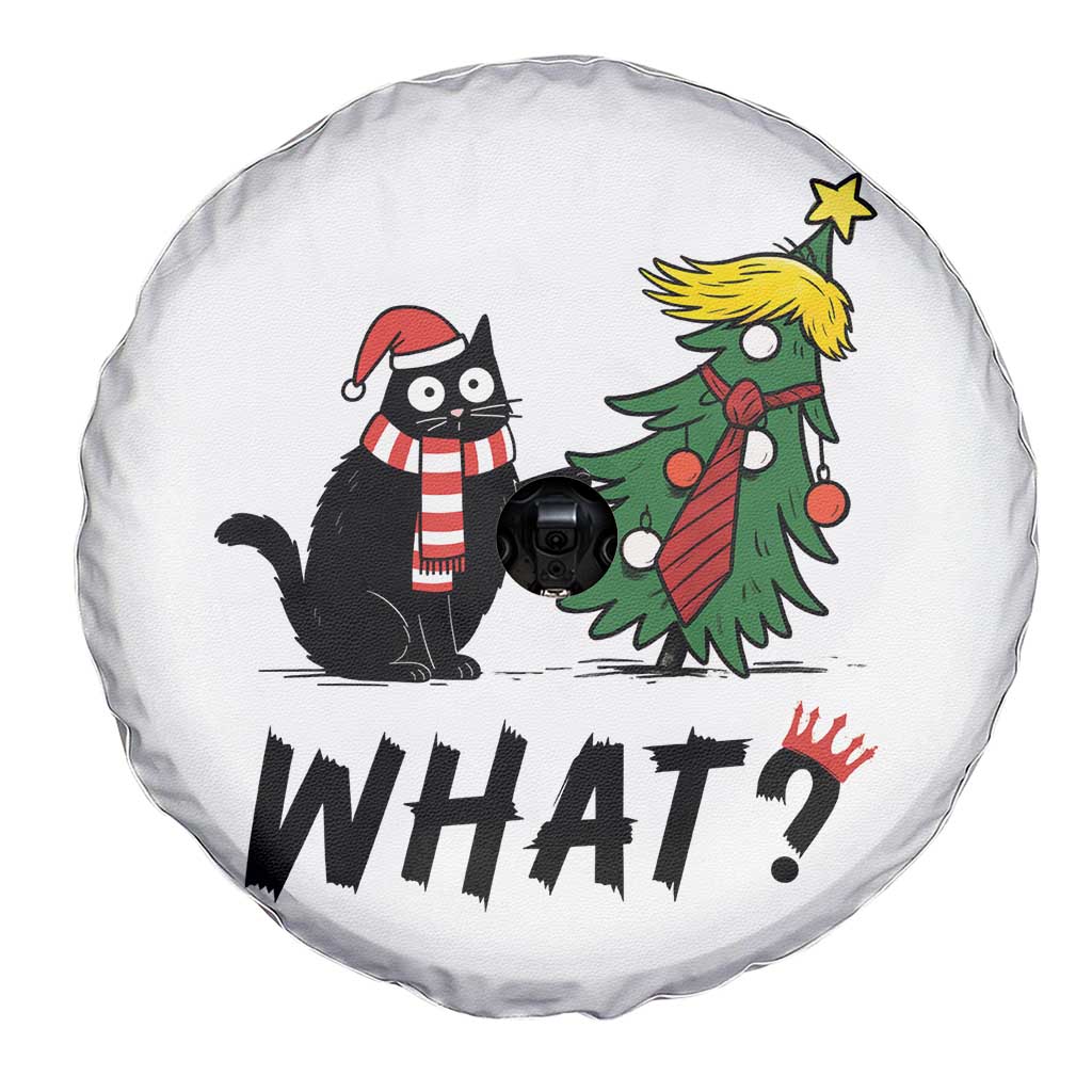 Black Cat What Christmas Spare Tire Cover Anti Trump Protest TS14 Print Your Wear