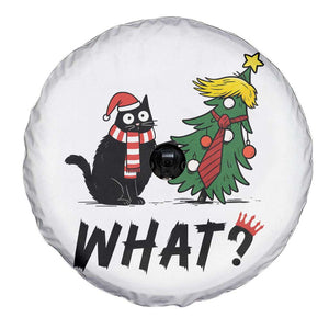 Black Cat What Christmas Spare Tire Cover Anti Trump Protest TS14 Print Your Wear