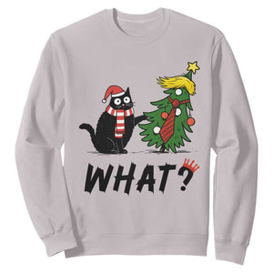 Black Cat What Christmas Sweatshirt Anti Trump Protest - Print Your Wear