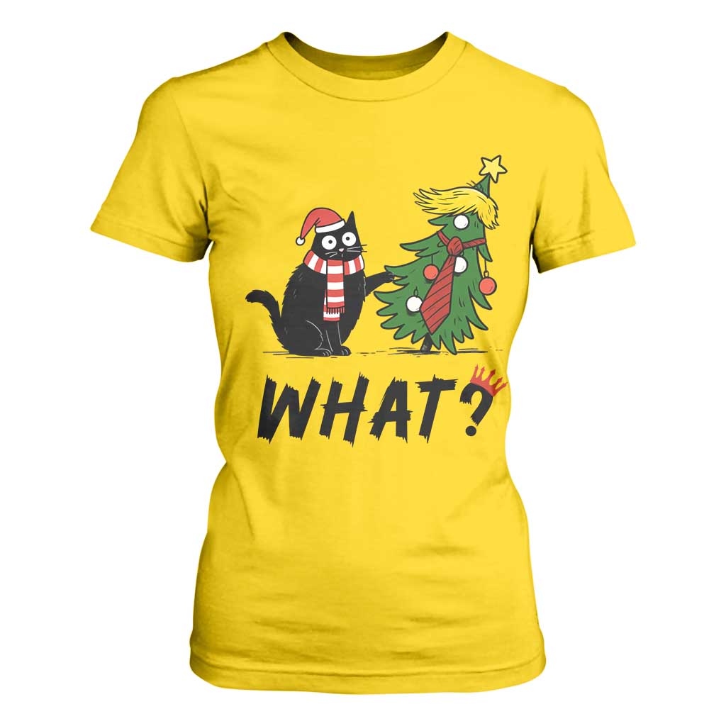 Black Cat What Christmas T Shirt For Women Anti Trump Protest TS14 Daisy Print Your Wear