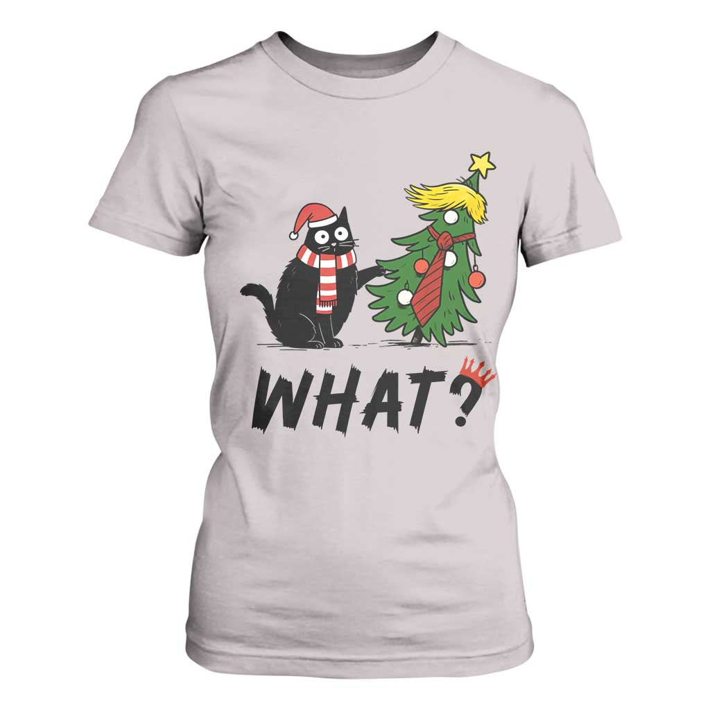 Black Cat What Christmas T Shirt For Women Anti Trump Protest TS14 Ice Gray Print Your Wear