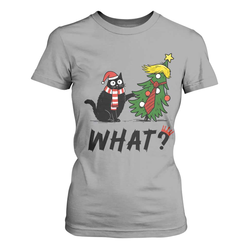 Black Cat What Christmas T Shirt For Women Anti Trump Protest TS14 Sport Gray Print Your Wear