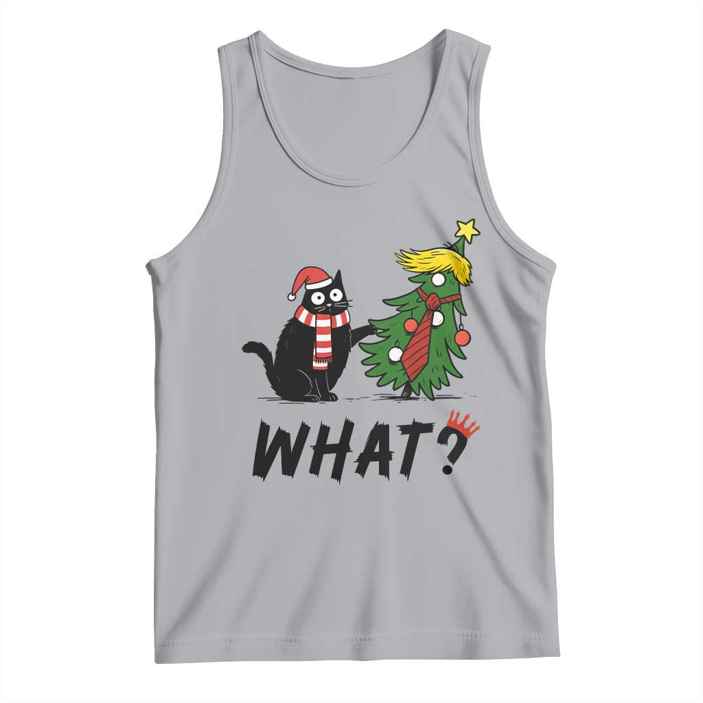 Black Cat What Christmas Tank Top Anti Trump Protest TS14 Athletic Heather Print Your Wear