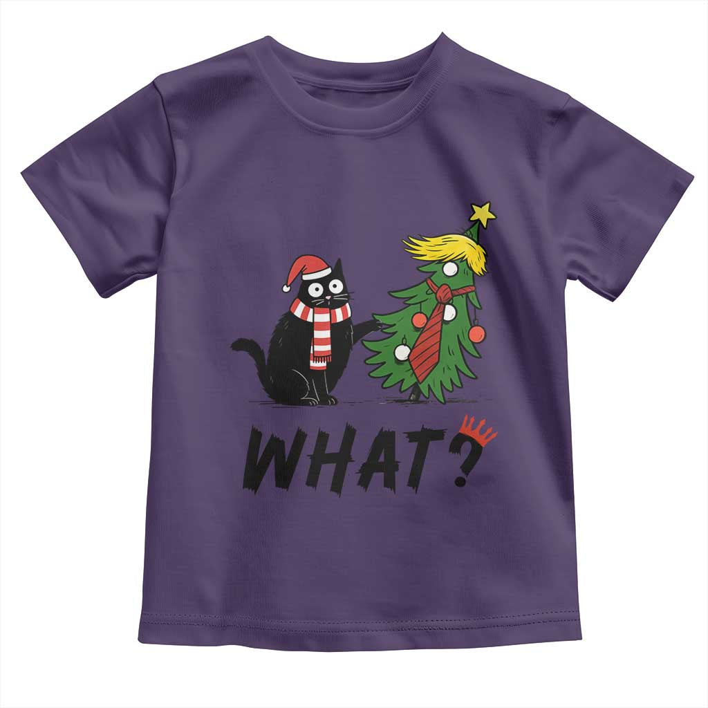 Black Cat What Christmas Toddler T Shirt Anti Trump Protest TS14 Purple Print Your Wear