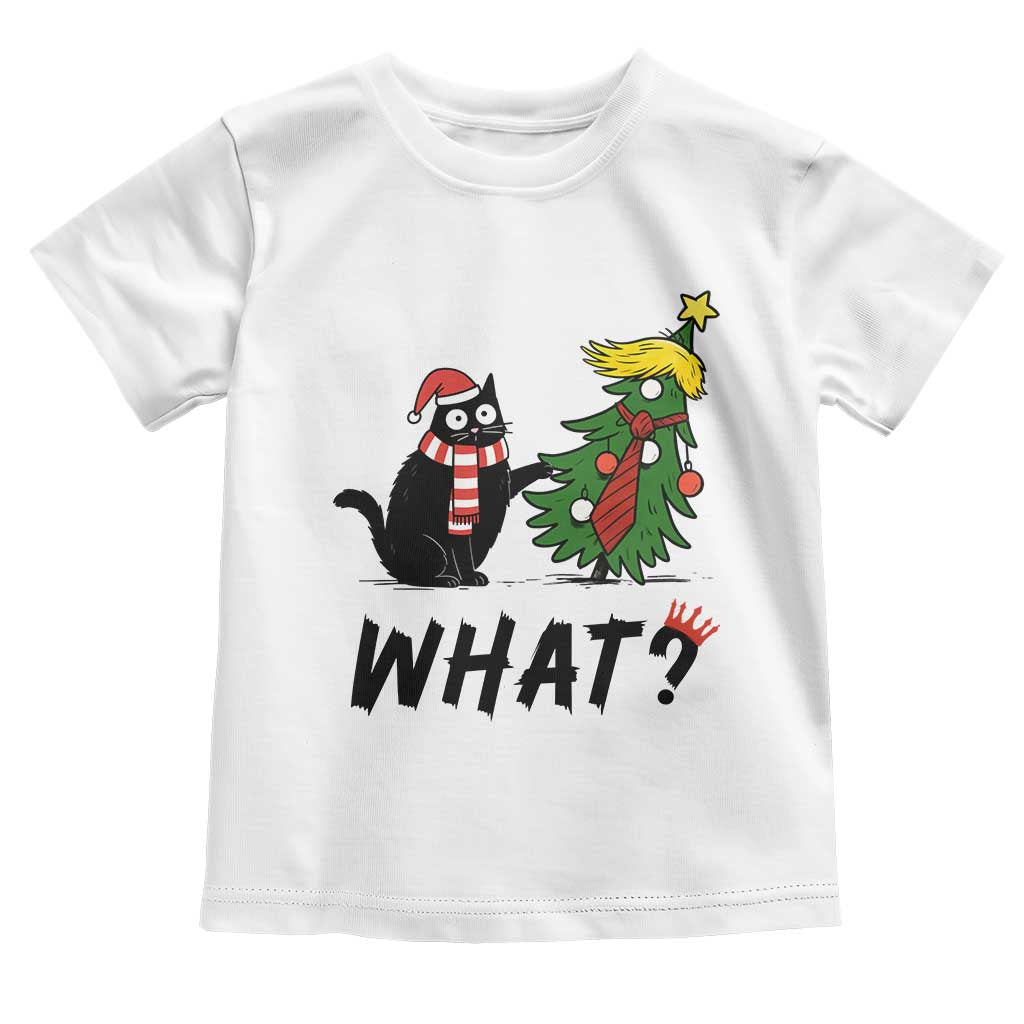 Black Cat What Christmas Toddler T Shirt Anti Trump Protest TS14 White Print Your Wear