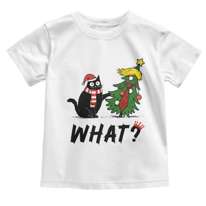 Black Cat What Christmas Toddler T Shirt Anti Trump Protest TS14 White Print Your Wear