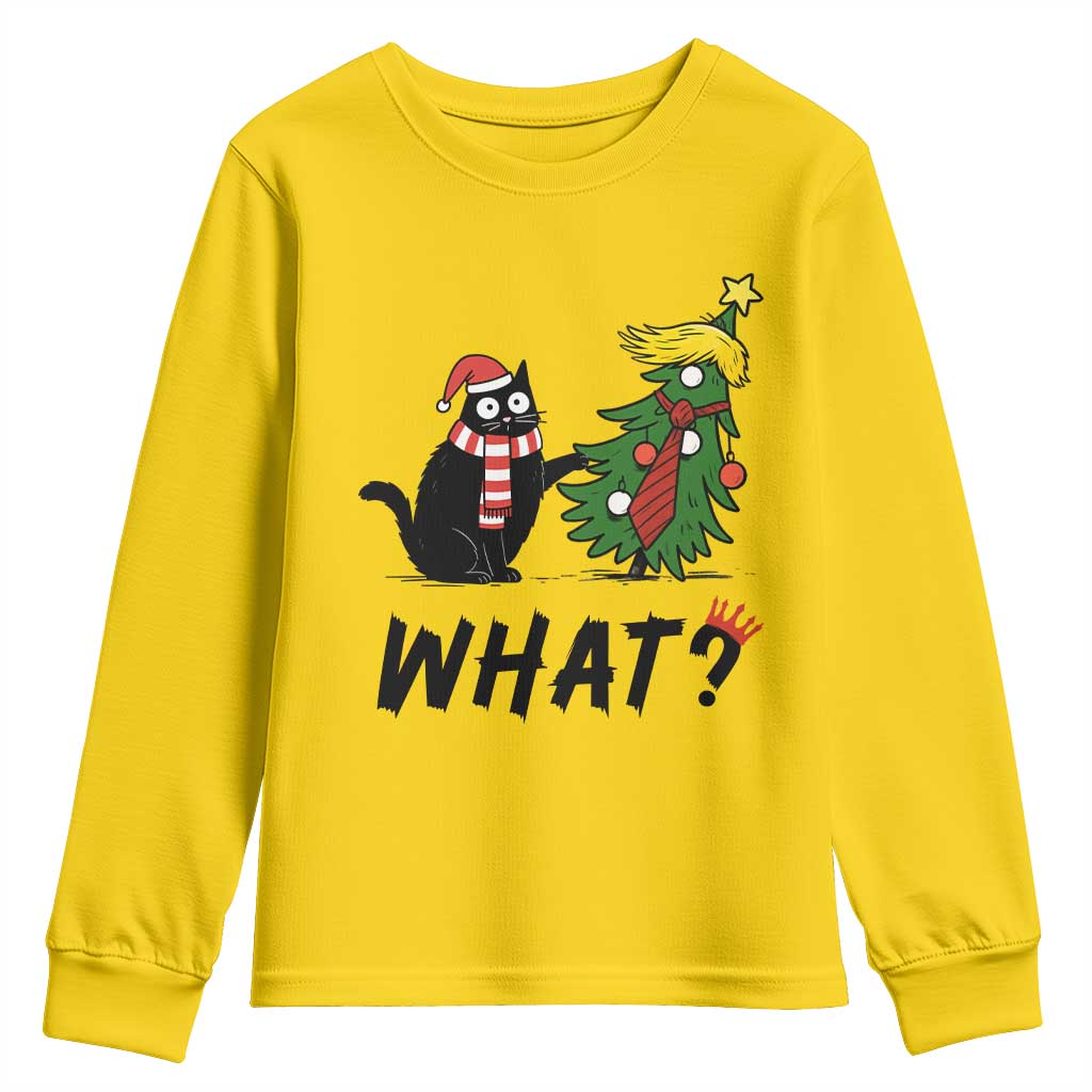 Black Cat What Christmas Youth Sweatshirt Anti Trump Protest TS14 Daisy Print Your Wear