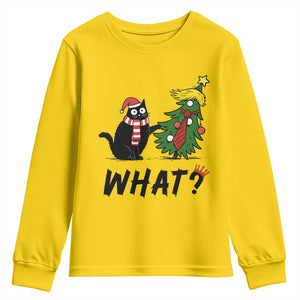 Black Cat What Christmas Youth Sweatshirt Anti Trump Protest TS14 Daisy Print Your Wear