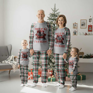 First Of All I Am A Delight Plaid Pajama Set Funny Raccoon Christmas Meme TS14 Christmas Plaid Print Your Wear