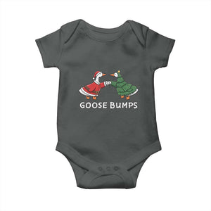 Christmas Goose Bumps Holiday Season Baby Onesie TS14 Dark Heather Print Your Wear