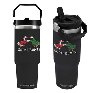 Christmas Goose Bumps Holiday Season Flip Straw Tumbler TS14 One Size: 30 oz Black Print Your Wear