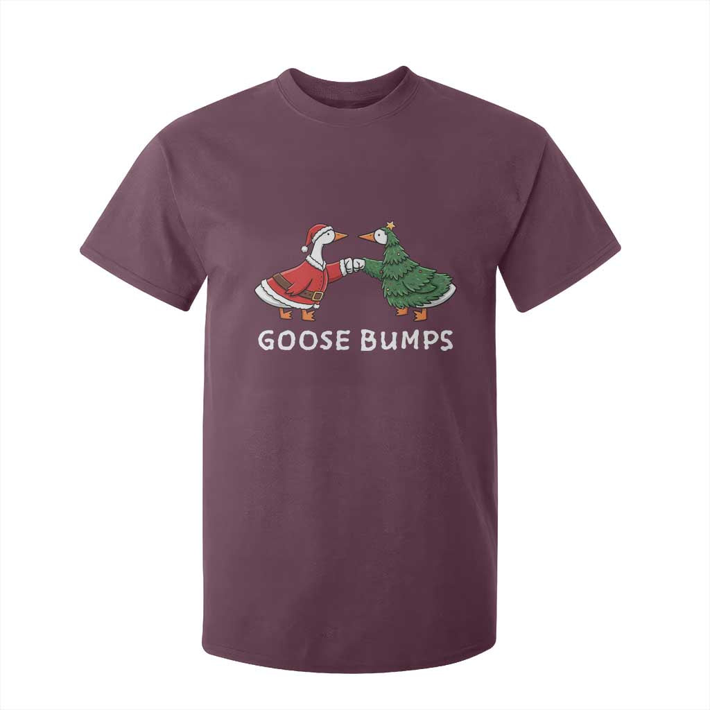 Christmas Goose Bumps Holiday Season T Shirt For Kid TS14 Maroon Print Your Wear