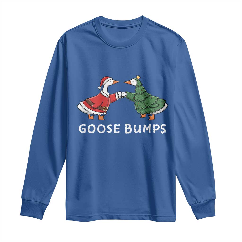 Christmas Goose Bumps Holiday Season Long Sleeve Shirt TS14 Royal Blue Print Your Wear