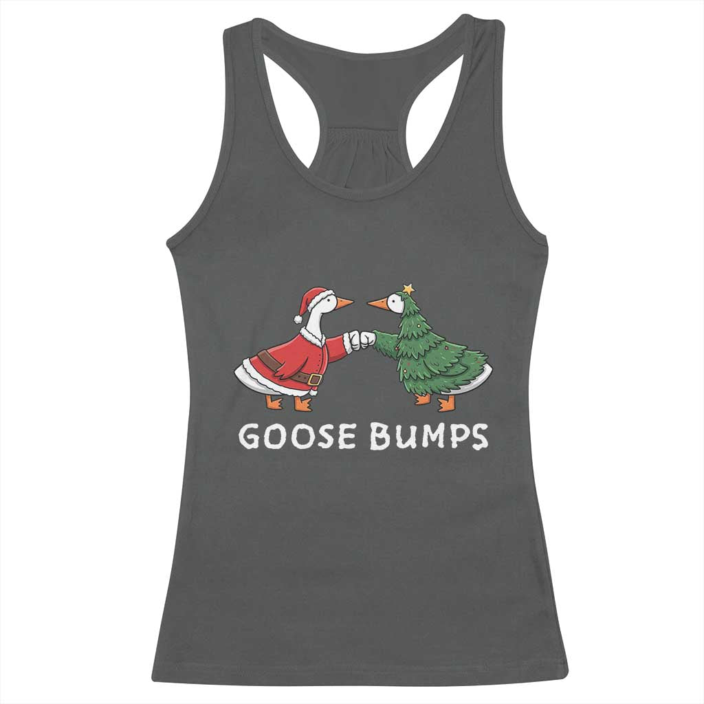 Christmas Goose Bumps Holiday Season Racerback Tank Top TS14 Dark Heather Print Your Wear