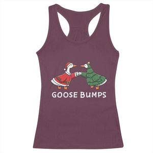 Christmas Goose Bumps Holiday Season Racerback Tank Top TS14 Maroon Print Your Wear