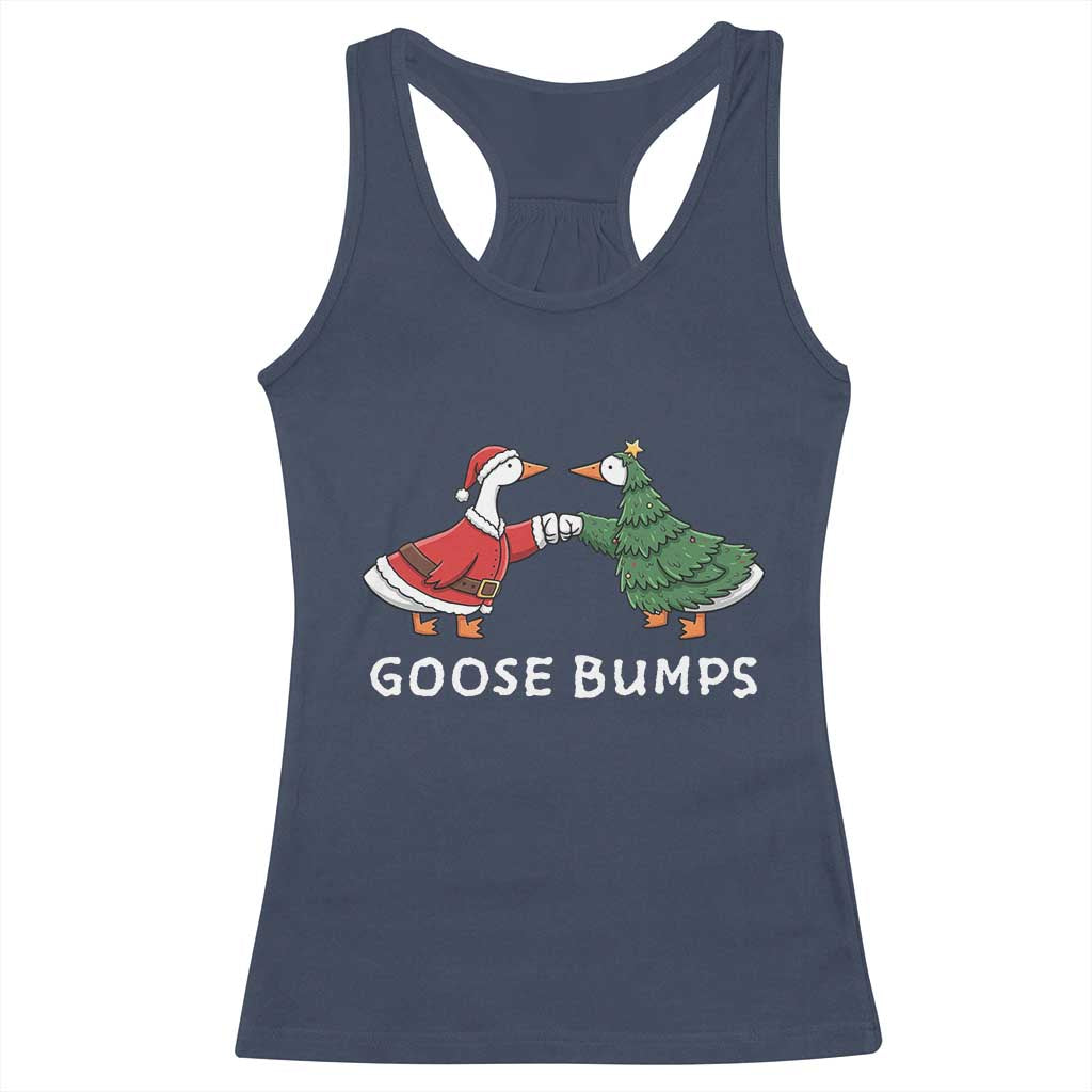 Christmas Goose Bumps Holiday Season Racerback Tank Top TS14 Navy Print Your Wear