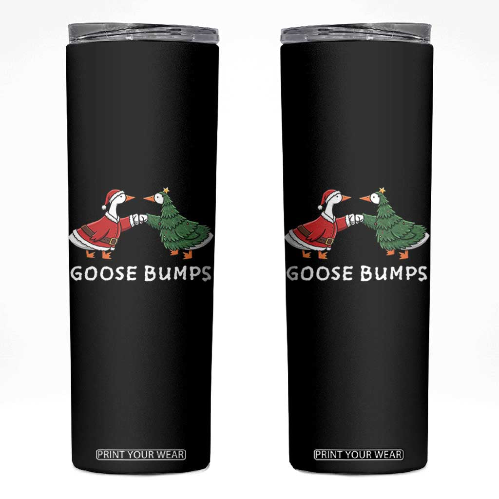 Christmas Goose Bumps Holiday Season Skinny Tumbler TS14 Black Print Your Wear