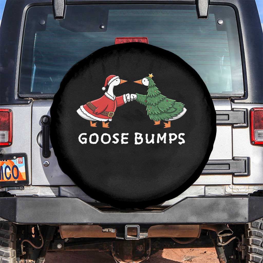 Christmas Goose Bumps Holiday Season Spare Tire Cover TS14 No hole Black Print Your Wear