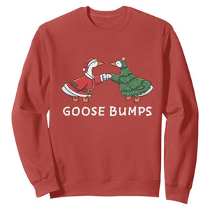 Christmas Goose Bumps Holiday Season Sweatshirt TS14 Red Print Your Wear